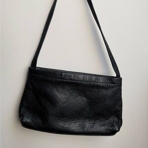 Black Leather Shoulder Bag